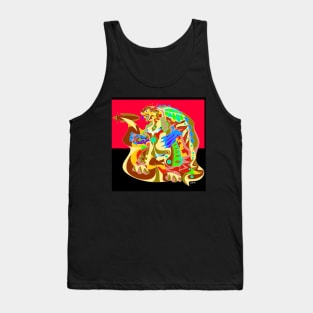 gamera tortoise ecopop turtle art line works Tank Top